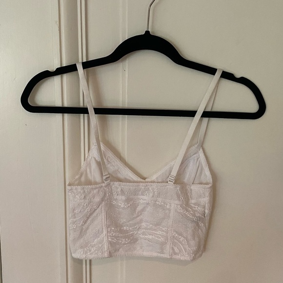 White Free People Lacey Crop Top - Picture 2 of 4